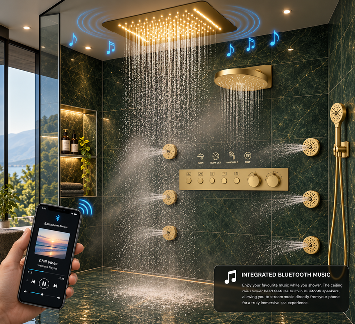 CAROLINE CUSTOM HANZ 4 or 5 WAY SPA SHOWER SYSTEM