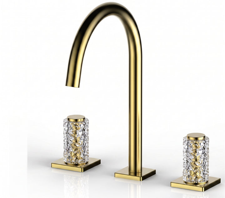 Sevilla-Rose Gold Polished 8" Inch Wide Spread Bathroom Faucet