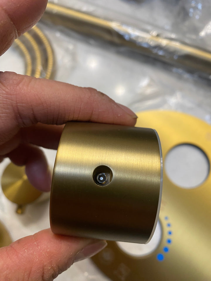 CSA Certified-Brushed Gold Round 10 Inch Rain Head 3 Way Diverter & Tub Filler Shower Kit