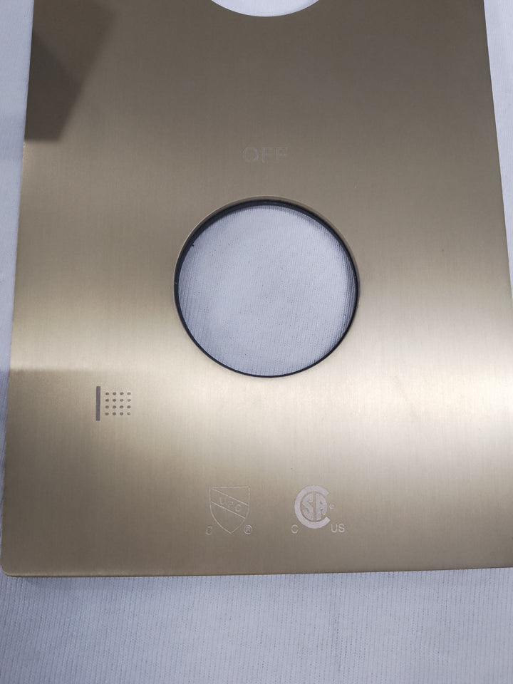 Brushed gold CSA Waterfall-Rain, Tub and hand Spray 4 way Function thermostatic shower kit