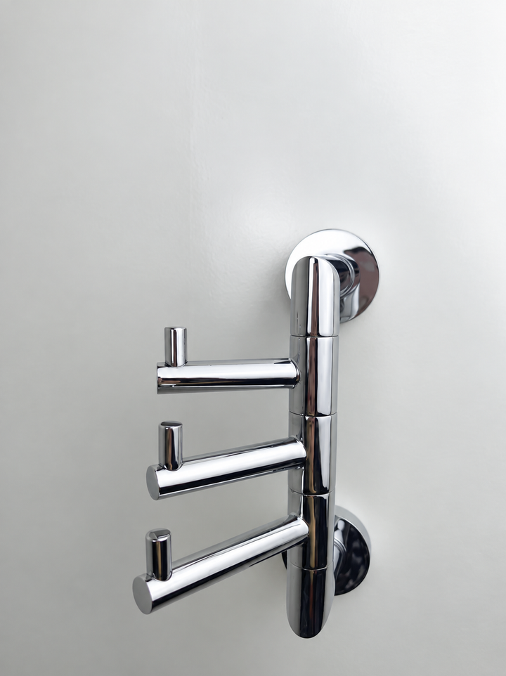 Chrome Stainless Steel Rotating Movable Clothes Hook Bathroom Balcony Swing Drying Clothes Hook Hanger Bathroom Towel Rack