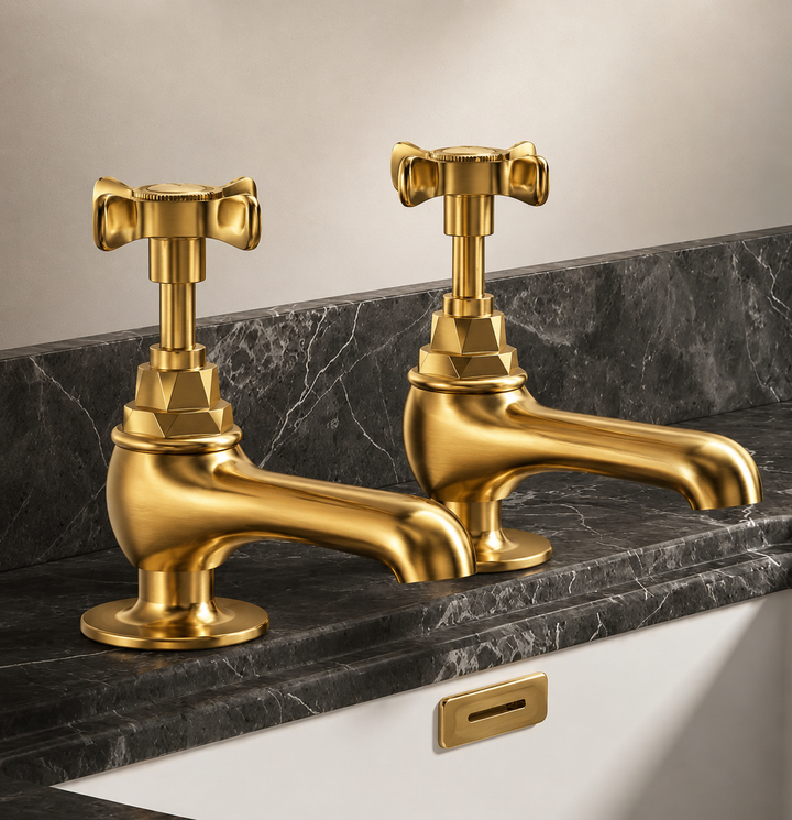 Chrome-Antique Victoria Style Hot and Cold Separate Bathroom Faucet