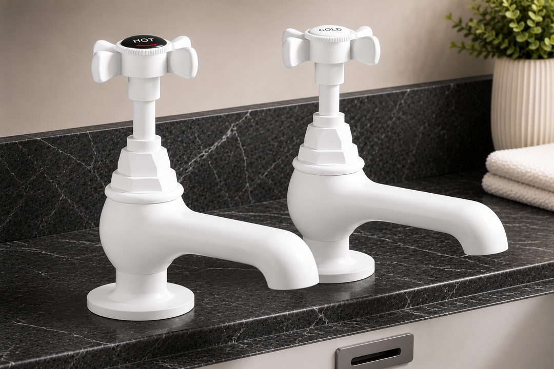 Chrome-Antique Victoria Style Hot and Cold Separate Bathroom Faucet