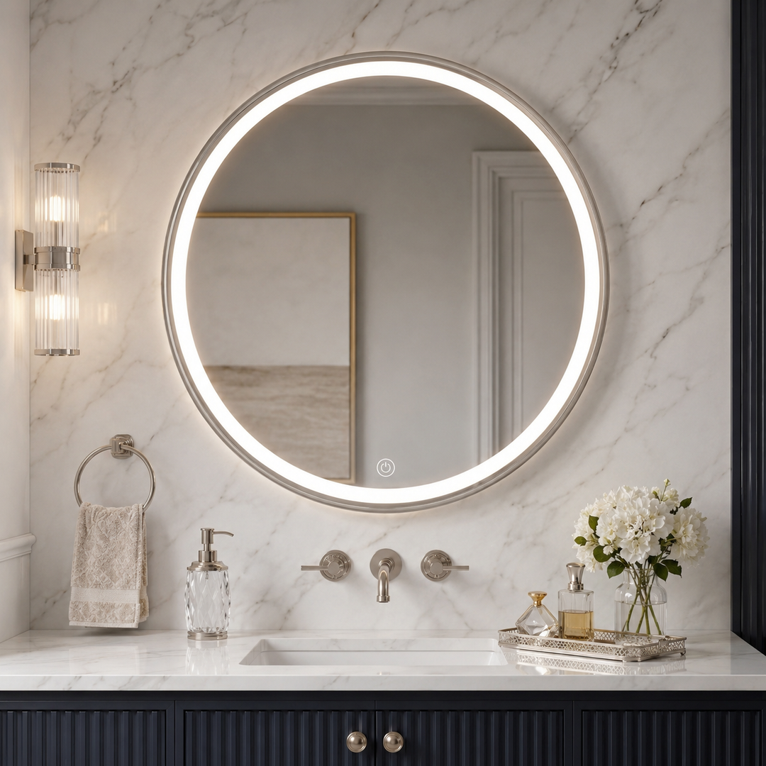 CUSTOM- Bella Round Wall mounted led mirror