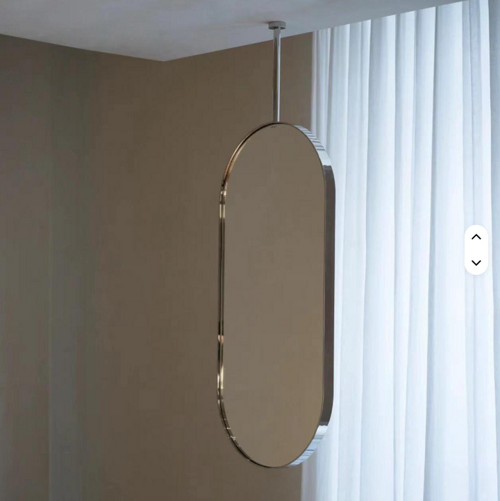 CUSTOM YOUR OWN DESIGN- Oval ceiling mount bathroom Double Sided mirrors NO LED light.