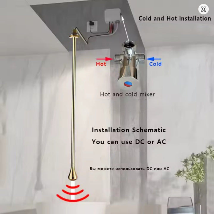 STOCK-Atlantis Dubai-Tear drop- Ceiling mount sensor faucet-MP-1200