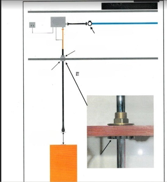 DUBAI JUMEIRAH-Standard Size 83" -Tear drop-Commercial Ceiling mount sensor faucet-MP-1200