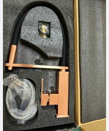 Cafe Brushed Copper - Brushed bronze Industrial Hose Nine Model Kitchen Faucet
