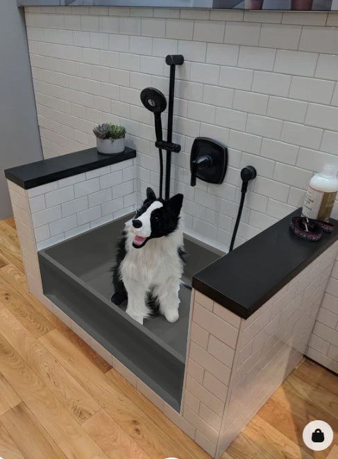 Dog bath tub mudroom washing station 16 gauge commercial grade stainless steel