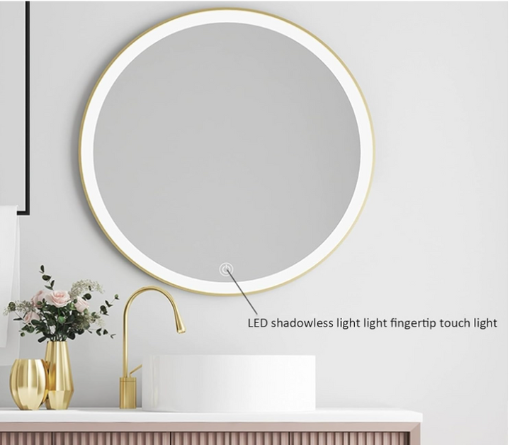 Florence-Pink - Light Grey Freestanding with Brushed Gold Trim Bathroom Vanity Set