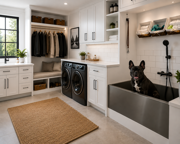 Black Pearl Grey Gun-Pet Dog Artisan made bathtub mudroom washing station 16 gauge commercial grade stainless steel