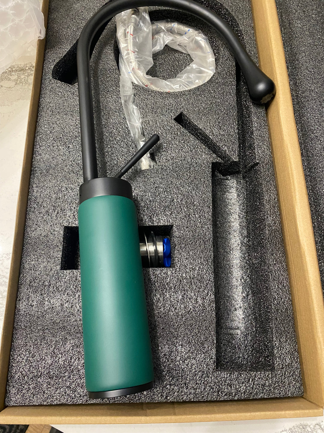 Limited edition black with green-Red-White  tall vessel faucet