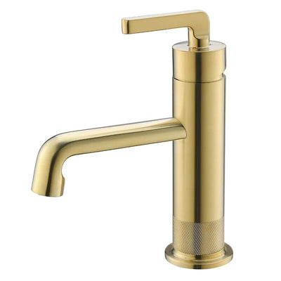 Milano-Grey Gun - Brushed gold Single hole bathroom faucet