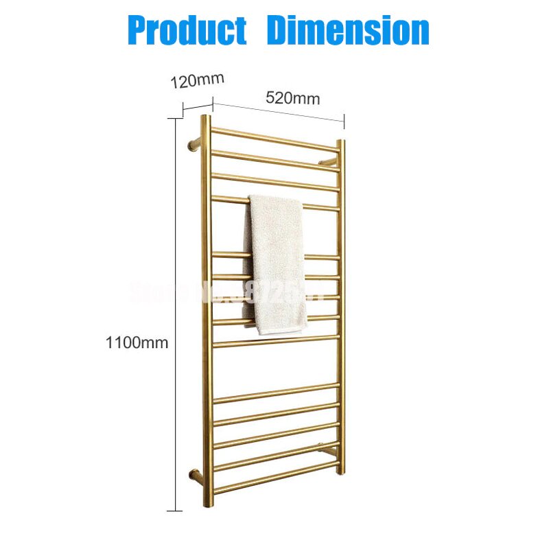 Rose gold polished electric towel warmer 43"x24" hardwired CSA