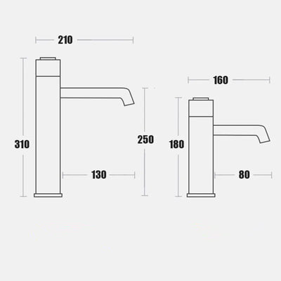 New Thermostatic tall and short bathroom faucet