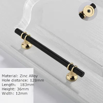 Nordic-Gold Furniture Handle Cabinet Knob and Handle Drawer Knobs Cupboard Pulls Kitchen Handle Pull Black Handle for Furniture