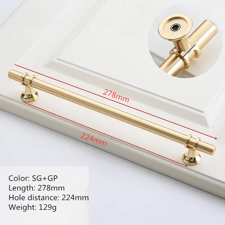 Nordic-Gold Furniture Handle Cabinet Knob and Handle Drawer Knobs Cupboard Pulls Kitchen Handle Pull Black Handle for Furniture