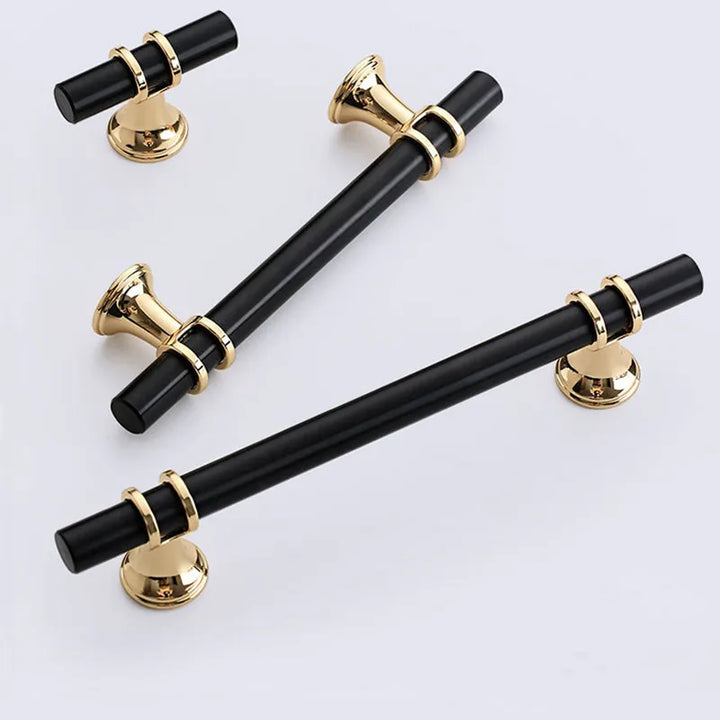 Nordic-Gold Furniture Handle Cabinet Knob and Handle Drawer Knobs Cupboard Pulls Kitchen Handle Pull Black Handle for Furniture