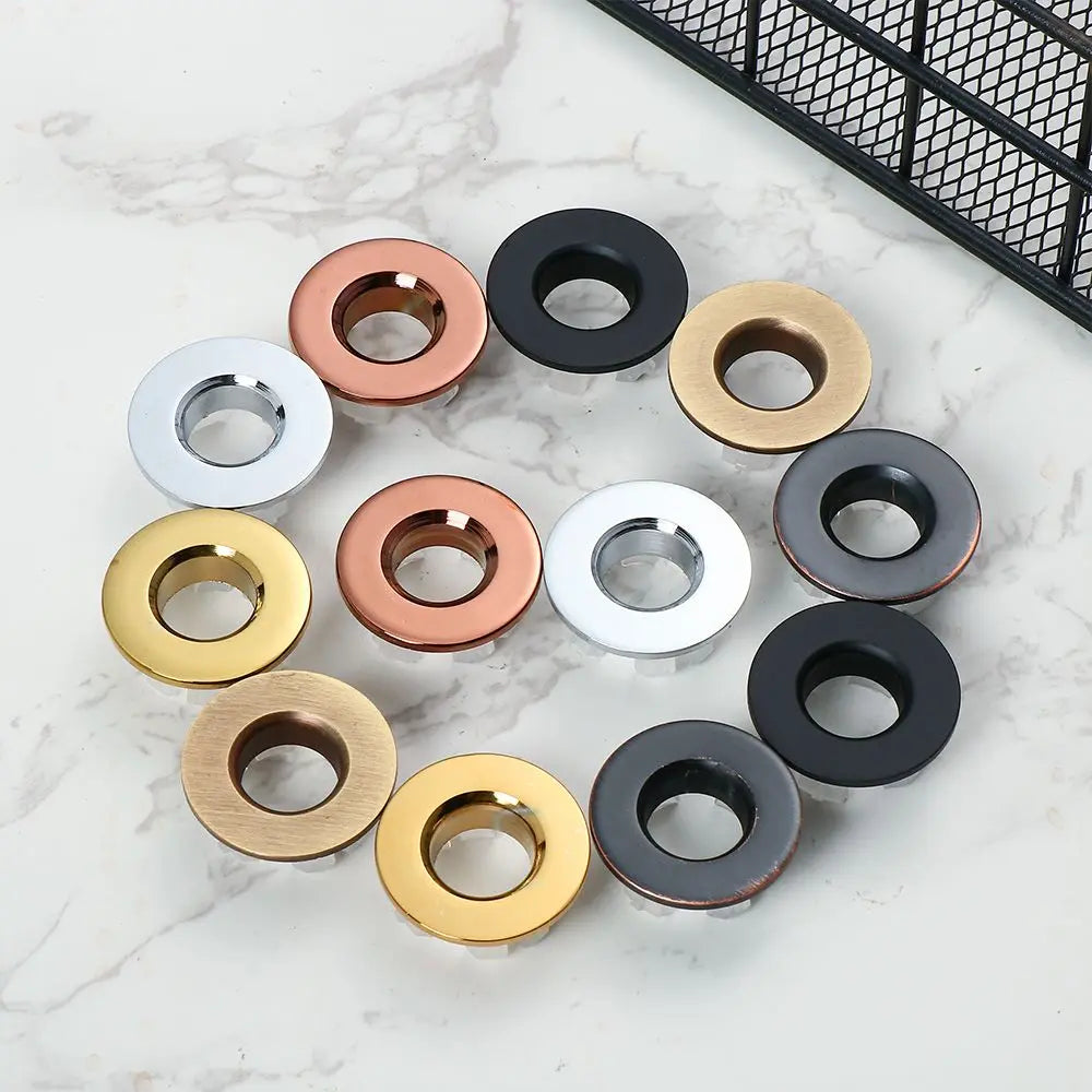 Sink Overflow Stopper Round Ring Trim Ring Cap Basin Insert Replacement Sink Hole Cover