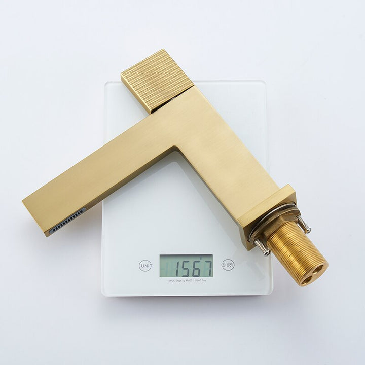 Cara- Euro design Brushed gold single hole bathroom faucet