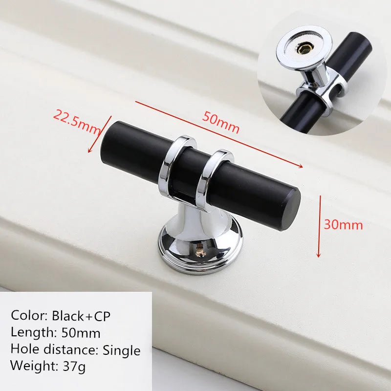 Nordic-Gold Furniture Handle Cabinet Knob and Handle Drawer Knobs Cupboard Pulls Kitchen Handle Pull Black Handle for Furniture