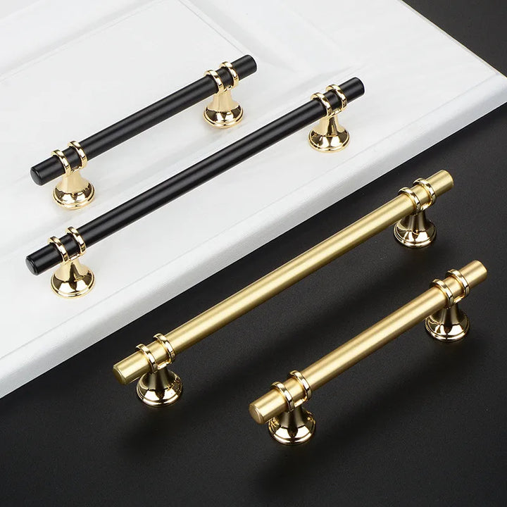Nordic-Gold Furniture Handle Cabinet Knob and Handle Drawer Knobs Cupboard Pulls Kitchen Handle Pull Black Handle for Furniture