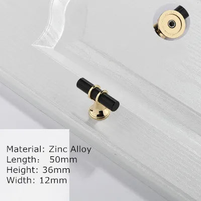Nordic-Gold Furniture Handle Cabinet Knob and Handle Drawer Knobs Cupboard Pulls Kitchen Handle Pull Black Handle for Furniture