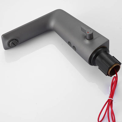 Grey matte commercial single hole sensor faucet