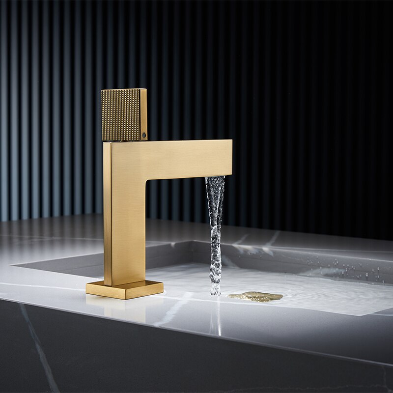 Cara- Euro design Brushed gold single hole bathroom faucet