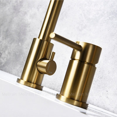 Round clean design 3 holes deck mounted bathtub filler faucet set