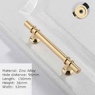 Nordic-Gold Furniture Handle Cabinet Knob and Handle Drawer Knobs Cupboard Pulls Kitchen Handle Pull Black Handle for Furniture