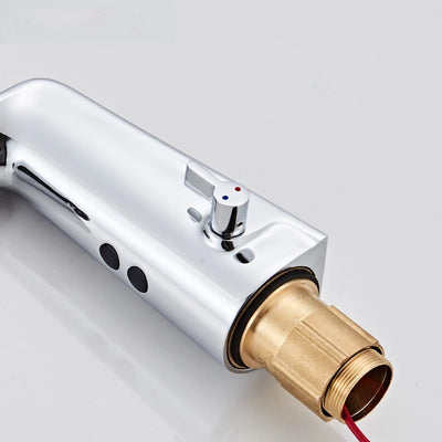 Chrome sleek new American single hole commercial sensor single hole faucet kit