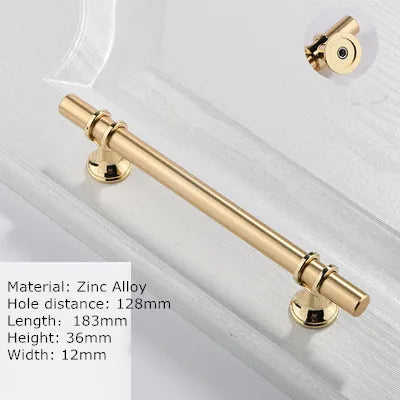 Nordic-Gold Furniture Handle Cabinet Knob and Handle Drawer Knobs Cupboard Pulls Kitchen Handle Pull Black Handle for Furniture