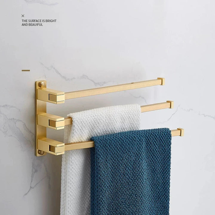 Brushed Gold- brass Gold brush Bathroom accessory Set Gold brass Hook Towel Rail Rack Bar Shelf Paper Holder Toothbrush Holder