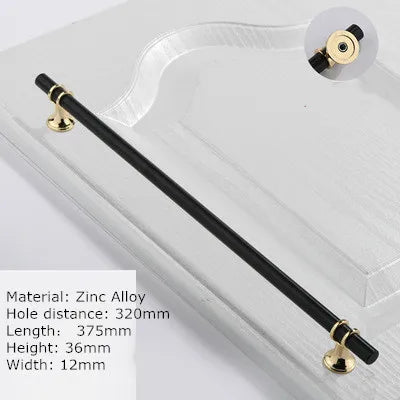 Nordic-Gold Furniture Handle Cabinet Knob and Handle Drawer Knobs Cupboard Pulls Kitchen Handle Pull Black Handle for Furniture