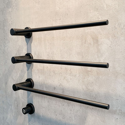 Clean framless wall mounted towel warmer hard wire