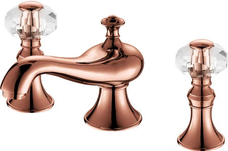 Aladin- Rose gold 8" inch wide spread bathroom faucet