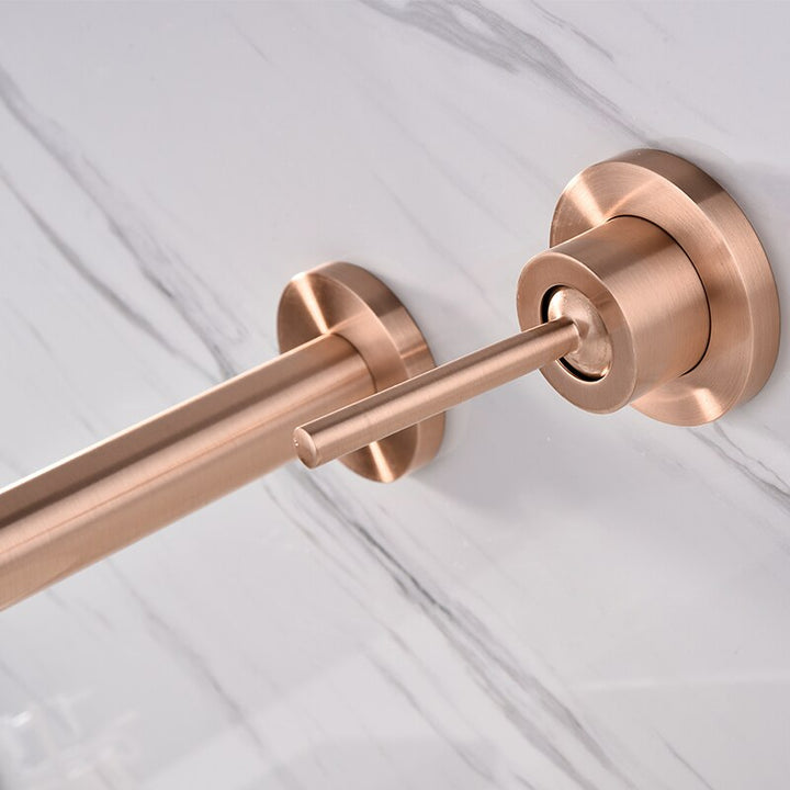 Vito-Copper satin Wall Mounted Single lever bathroom faucet with valve completed set