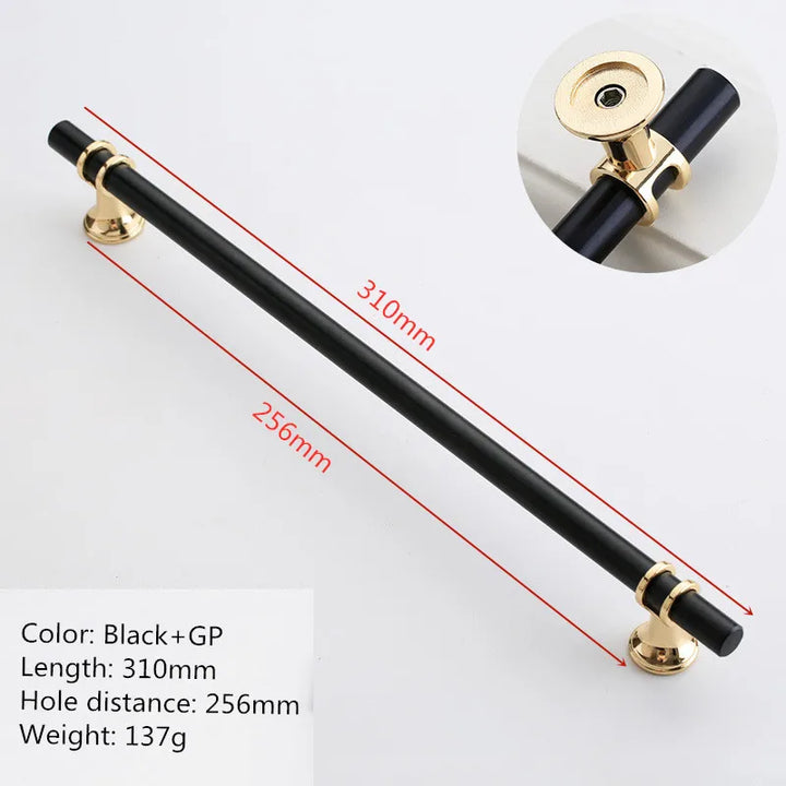 Nordic-Gold Furniture Handle Cabinet Knob and Handle Drawer Knobs Cupboard Pulls Kitchen Handle Pull Black Handle for Furniture