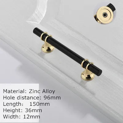 Nordic-Gold Furniture Handle Cabinet Knob and Handle Drawer Knobs Cupboard Pulls Kitchen Handle Pull Black Handle for Furniture