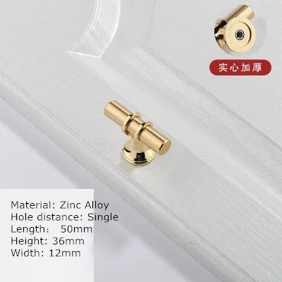 Nordic-Gold Furniture Handle Cabinet Knob and Handle Drawer Knobs Cupboard Pulls Kitchen Handle Pull Black Handle for Furniture