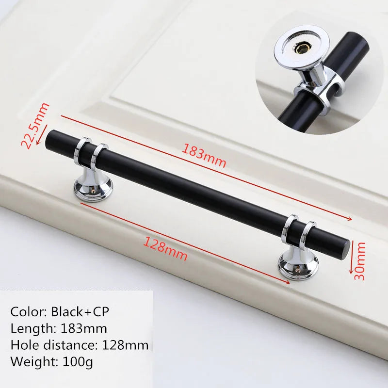 Nordic-Gold Furniture Handle Cabinet Knob and Handle Drawer Knobs Cupboard Pulls Kitchen Handle Pull Black Handle for Furniture
