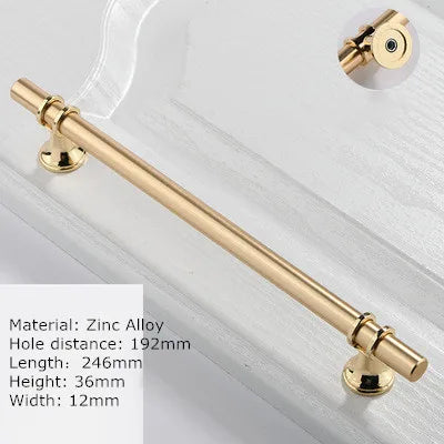 Nordic-Gold Furniture Handle Cabinet Knob and Handle Drawer Knobs Cupboard Pulls Kitchen Handle Pull Black Handle for Furniture
