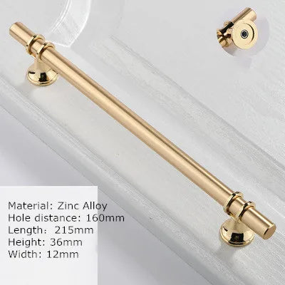 Nordic-Gold Furniture Handle Cabinet Knob and Handle Drawer Knobs Cupboard Pulls Kitchen Handle Pull Black Handle for Furniture