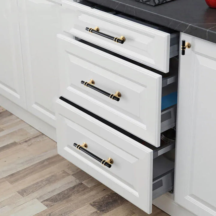 Nordic-Gold Furniture Handle Cabinet Knob and Handle Drawer Knobs Cupboard Pulls Kitchen Handle Pull Black Handle for Furniture