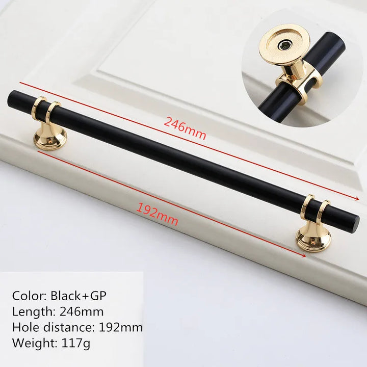 Nordic-Gold Furniture Handle Cabinet Knob and Handle Drawer Knobs Cupboard Pulls Kitchen Handle Pull Black Handle for Furniture