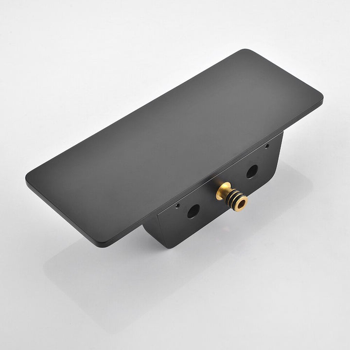 Black wall mounted bathtub filler faucet set