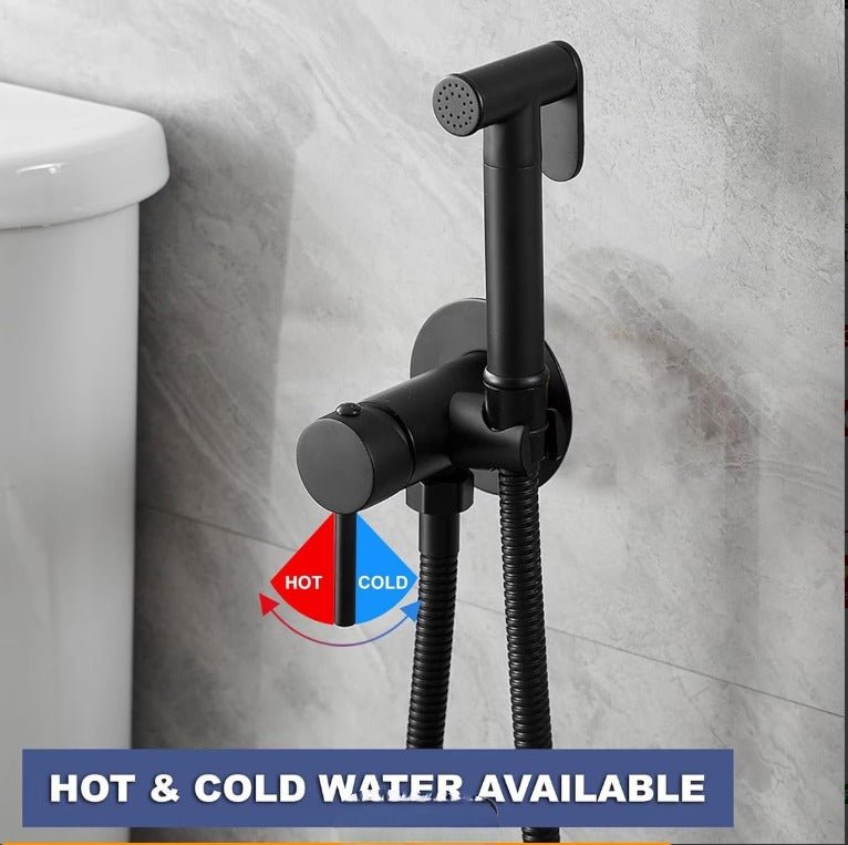 Hot and cold water mixer single lever hand held shataf bidet hand sprayer
