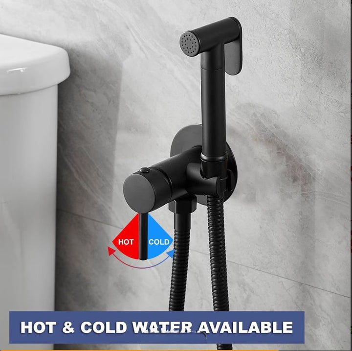 Hot and cold water mixer single lever hand held shataf bidet hand sprayer
