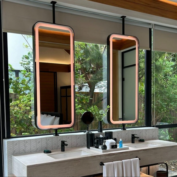 CUSTOM- IBIZA 1- Ceiling Suspended Mounted LED Mirror